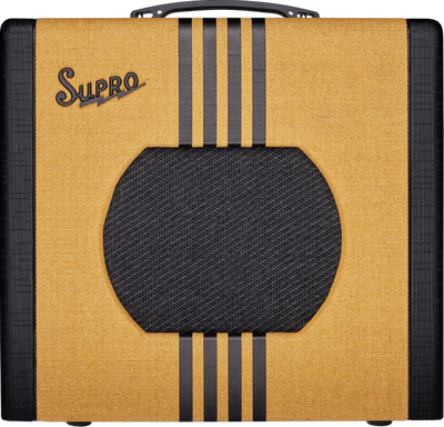 supro delta king 10 tweed with black stripes