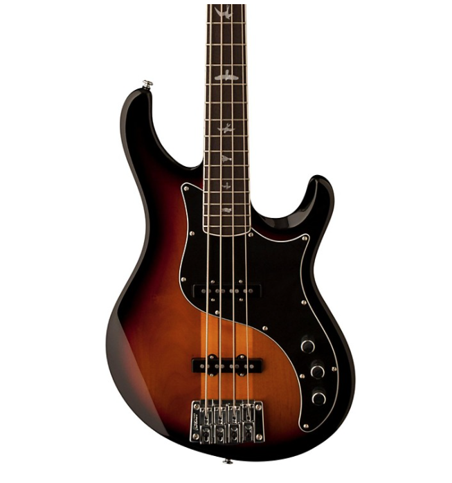 prs se kestrel bass guitar - tri-color sunburst